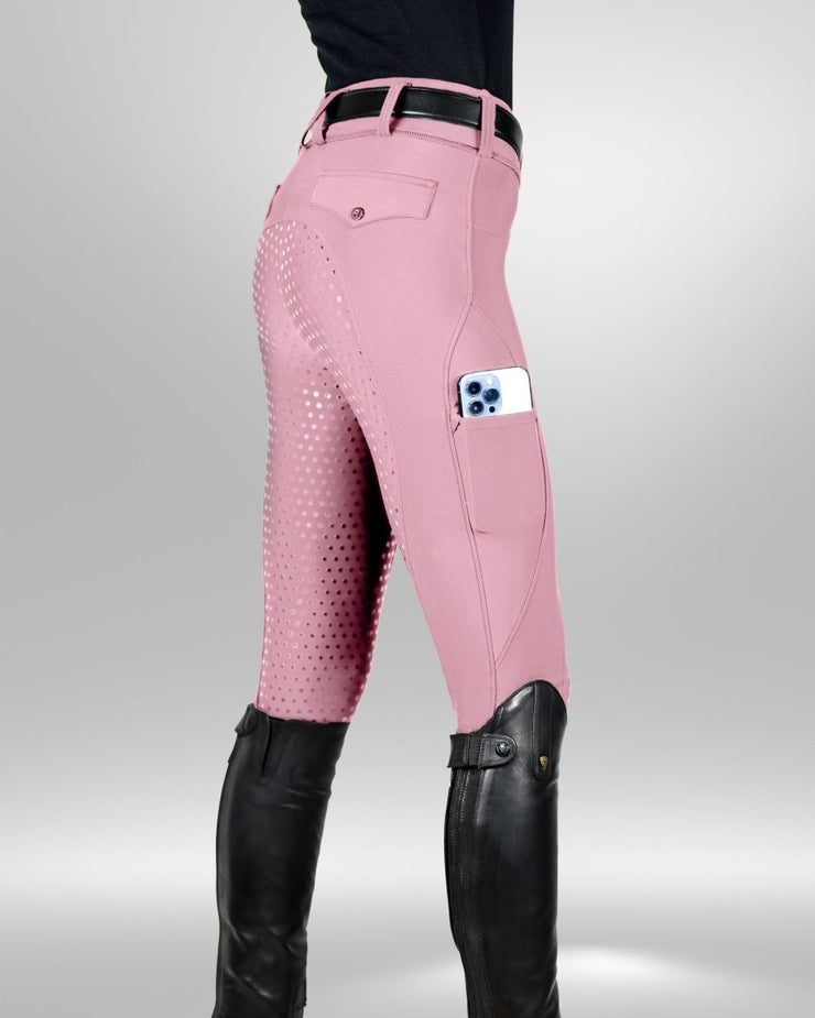 Lux GripTEQ Pink Riding Pants - EquestlyBreechesLux GripTEQ Pink Riding Pants